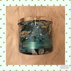 Bath & Body Works White Barn Cocoa-Roasted Chestnuts 3-Wick Candle - New